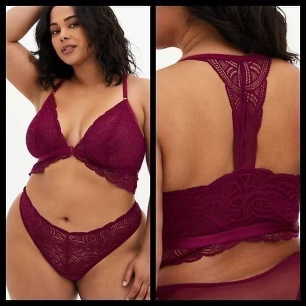 00X 10W Lace Front Clasp Bralette Racerb