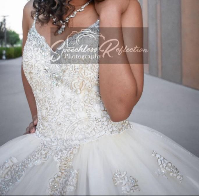 Gorgeous! Champagne ball gown, never alt