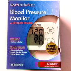 SmartHeart WRIST Blood Pressure Monitor, Intelligent Inflate, 2 Per. Memory NEW!