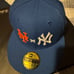 New York Mets and New York Yankees 2000 World Series hat size 7 1/8