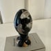 Fenton Glass Black Egg Hand Painted Signed LE #1556/3000 Exotic Koi Fish Motif