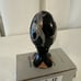 Fenton Glass Black Egg Hand Painted Signed LE #1556/3000 Exotic Koi Fish Motif