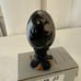 Fenton Glass Black Egg Hand Painted Signed LE #1556/3000 Exotic Koi Fish Motif