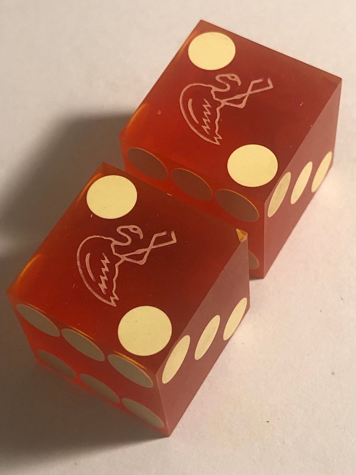 1950s The Flamingo Casino & Hotel dice Pink Flamingo Emblem 011223@