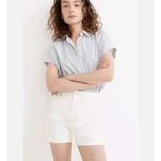 Madewell White High Rise Denim Short 26