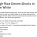 Madewell White High Rise Denim Short 26