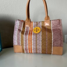 NWOT Tory Burch Women's Yellow Ella Printed Tote