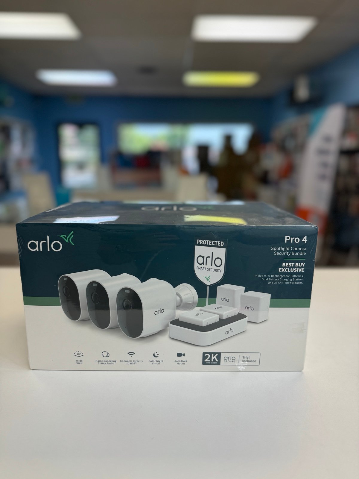 Arlo Pro 4 2K HDR Wire-Free Spotlight Security Camera System NEW