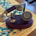 Antique style telephone with wood and metal body, cord, sold as is! Rare style!