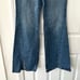 Good American Good Legs Flare Denim Jeans Twisted Front Slit Indigo029 8/29