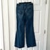 Good American Good Legs Flare Denim Jeans Twisted Front Slit Indigo029 8/29