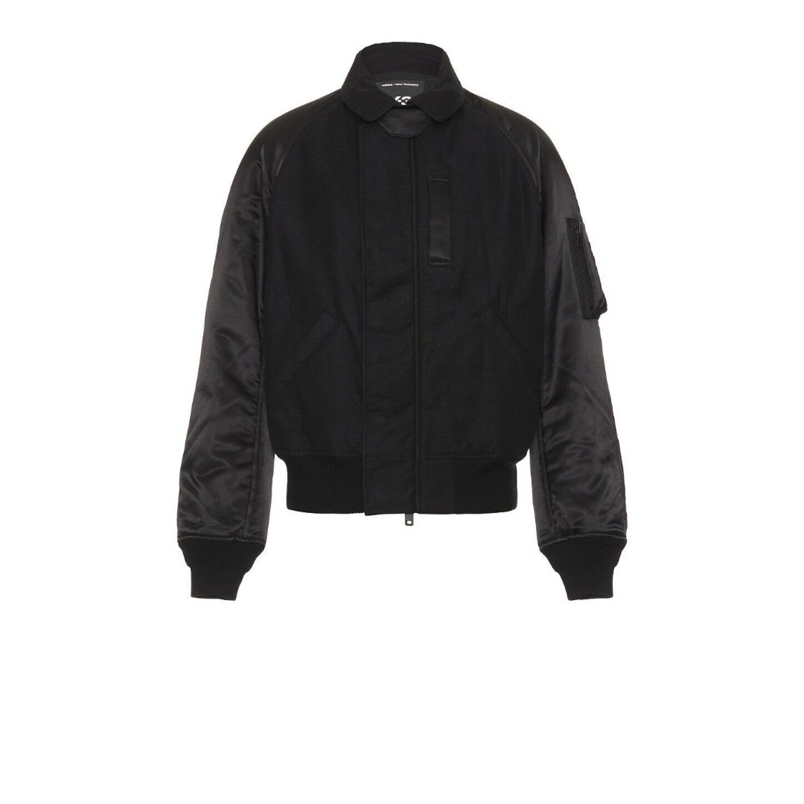 Adidas Y3 Yohji Yamamoto Mens Black Flight Bomber Jacket Designer Size Large