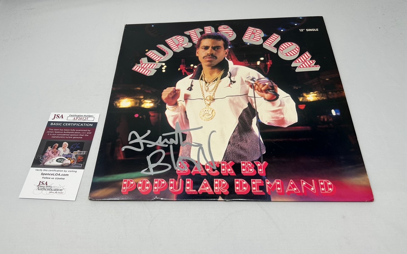 Kurtis Blow signed Back By Popular Demand Album JSA COA