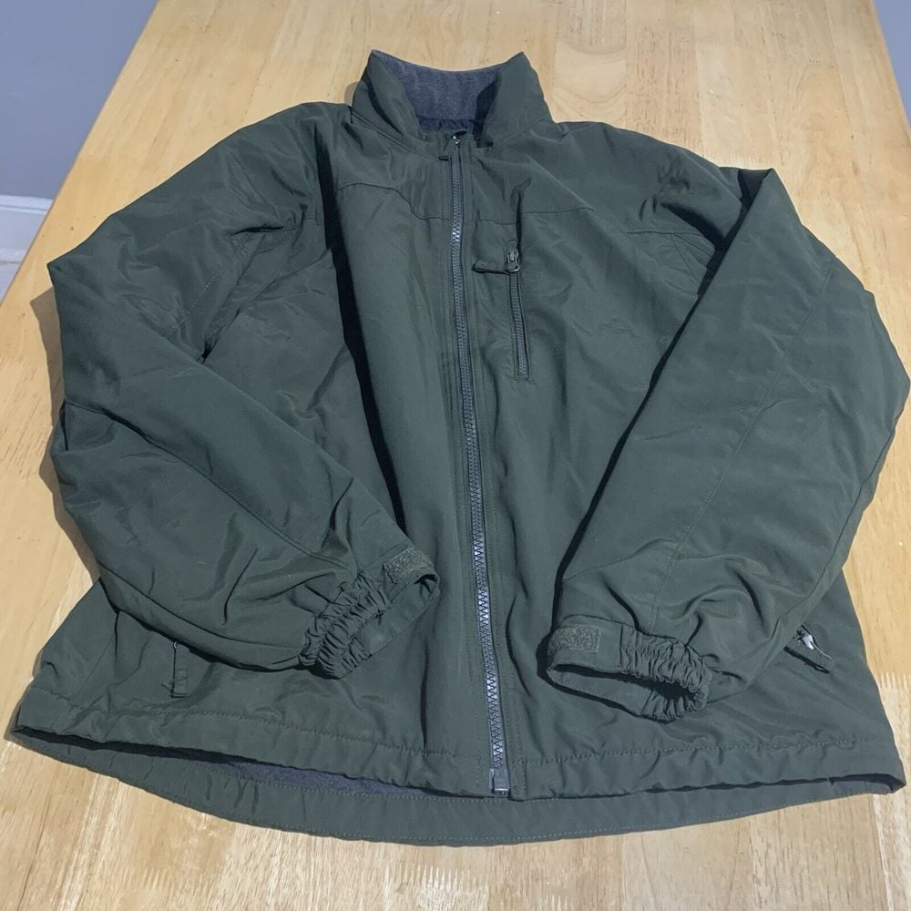 Duluth Trading Co Men's Size L Jacket Fleece Lined Insulated Green