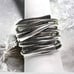 Vintage sterling modernist long wrap ring - size 8
