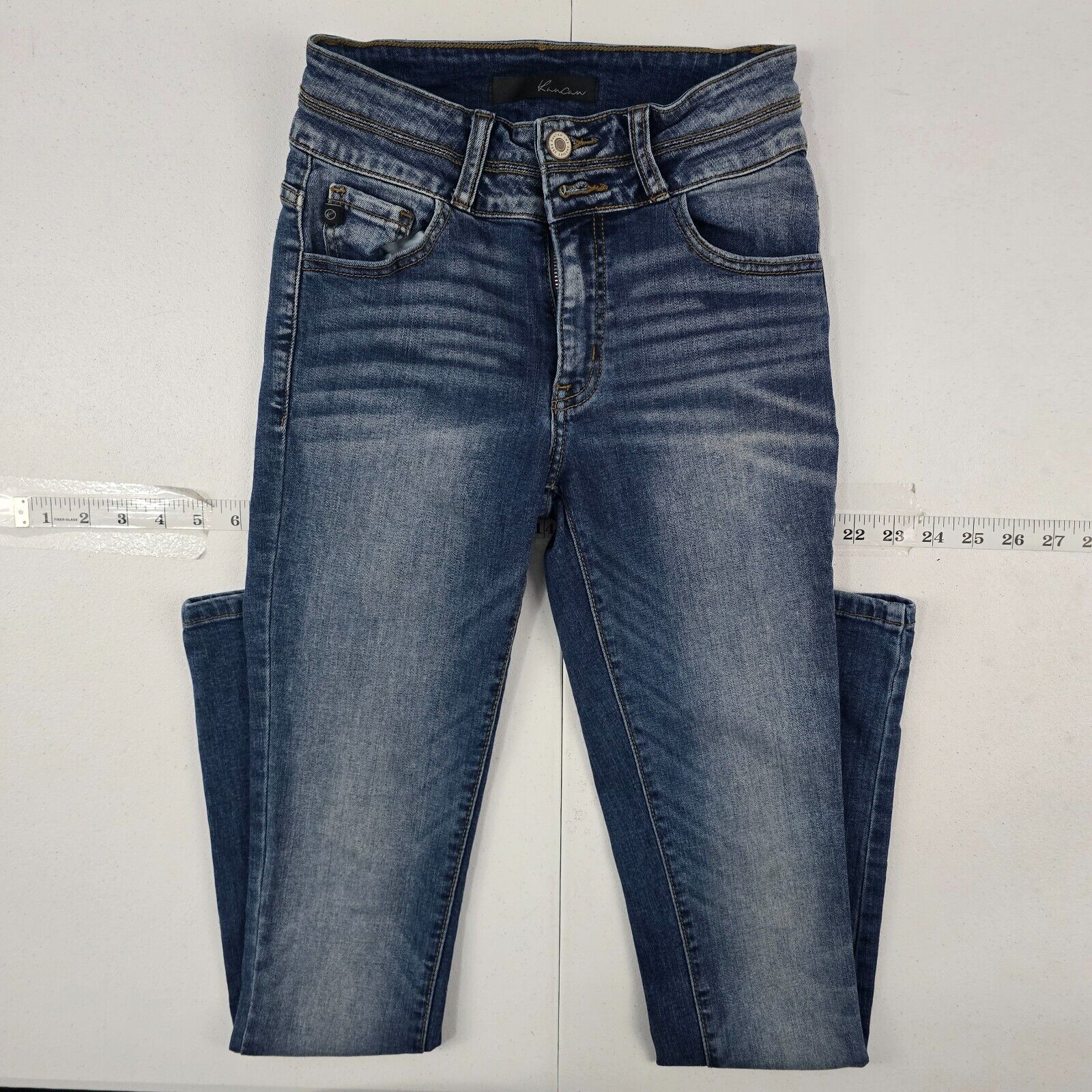 KanCan High Rise Skinny Stretch Jean - Buckle size 24 womens blue 4638