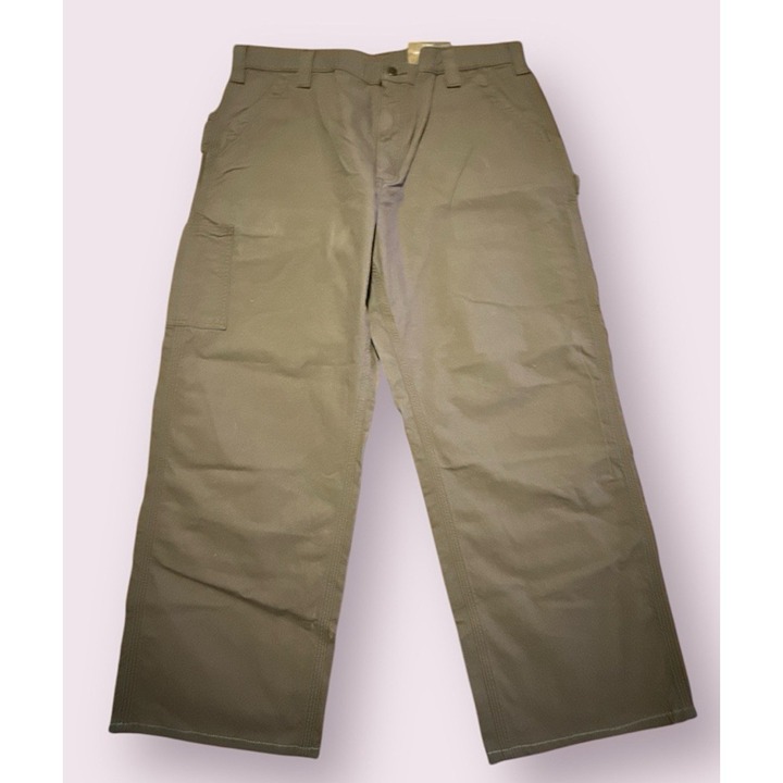 Carhartt Dungaree Pants Mens 40*34 Washed Workwear Canvas Straight Leg