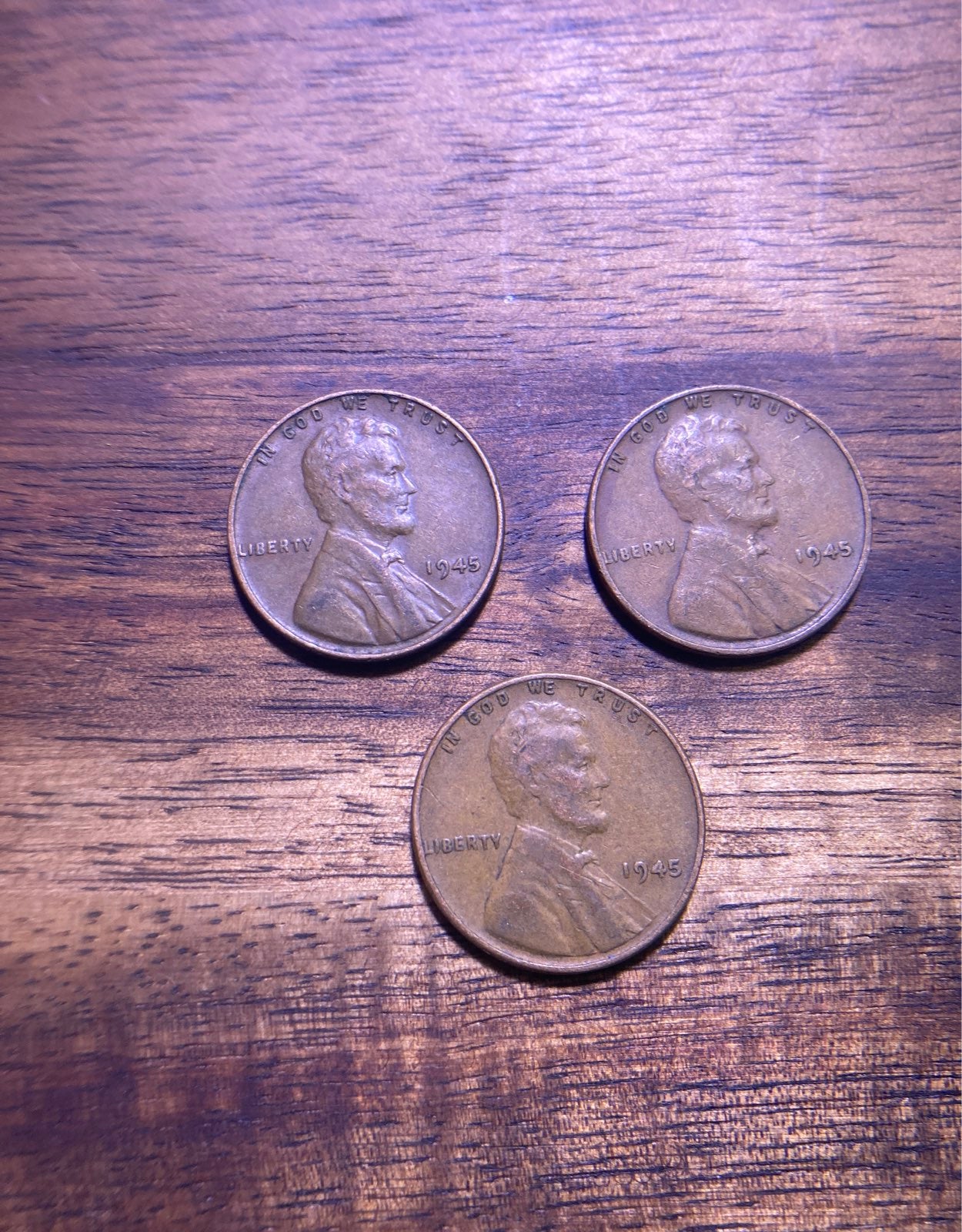 1945 No Mint Wheat Pennies
