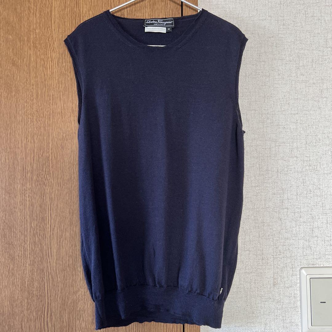 Salvatore Ferragamo Sleeveless Knit M Size Wool