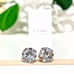 Solid 14 Karat Rose Gold Casting 9mm Cz Earring