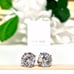 Solid 14 Karat Rose Gold Casting 9mm Cz Earring