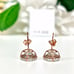 Solid 14 Karat Rose Gold Casting 9mm Cz Earring