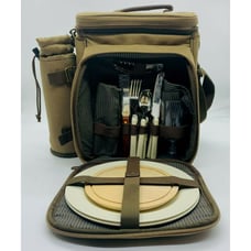 PICNIC AT ASCOT - Insulate Wine Cooler Bag Tan K