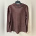 Vince Men's Size XL Striped Pullover Hoodie 100% Cotton NWT Burgundy