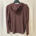 Vince Men's Size XL Striped Pullover Hoodie 100% Cotton NWT Burgundy