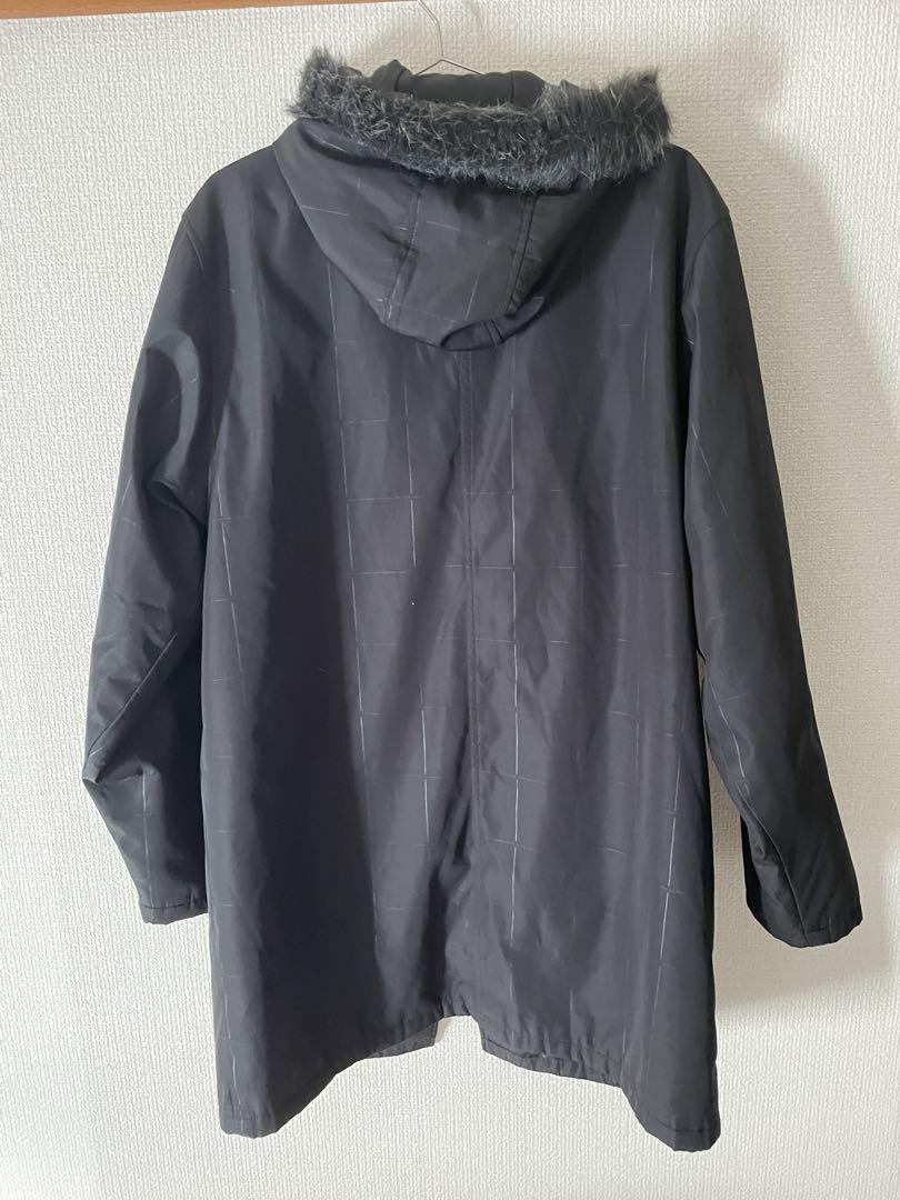 Black Fur Hooded Jacket Opium Y2K Grunge