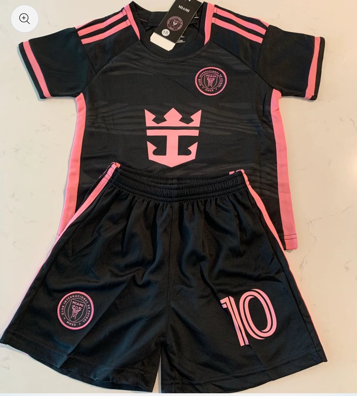 Adidas Messi #10 Inter Miami Soccer Jersey Set Boys Kids Size YS