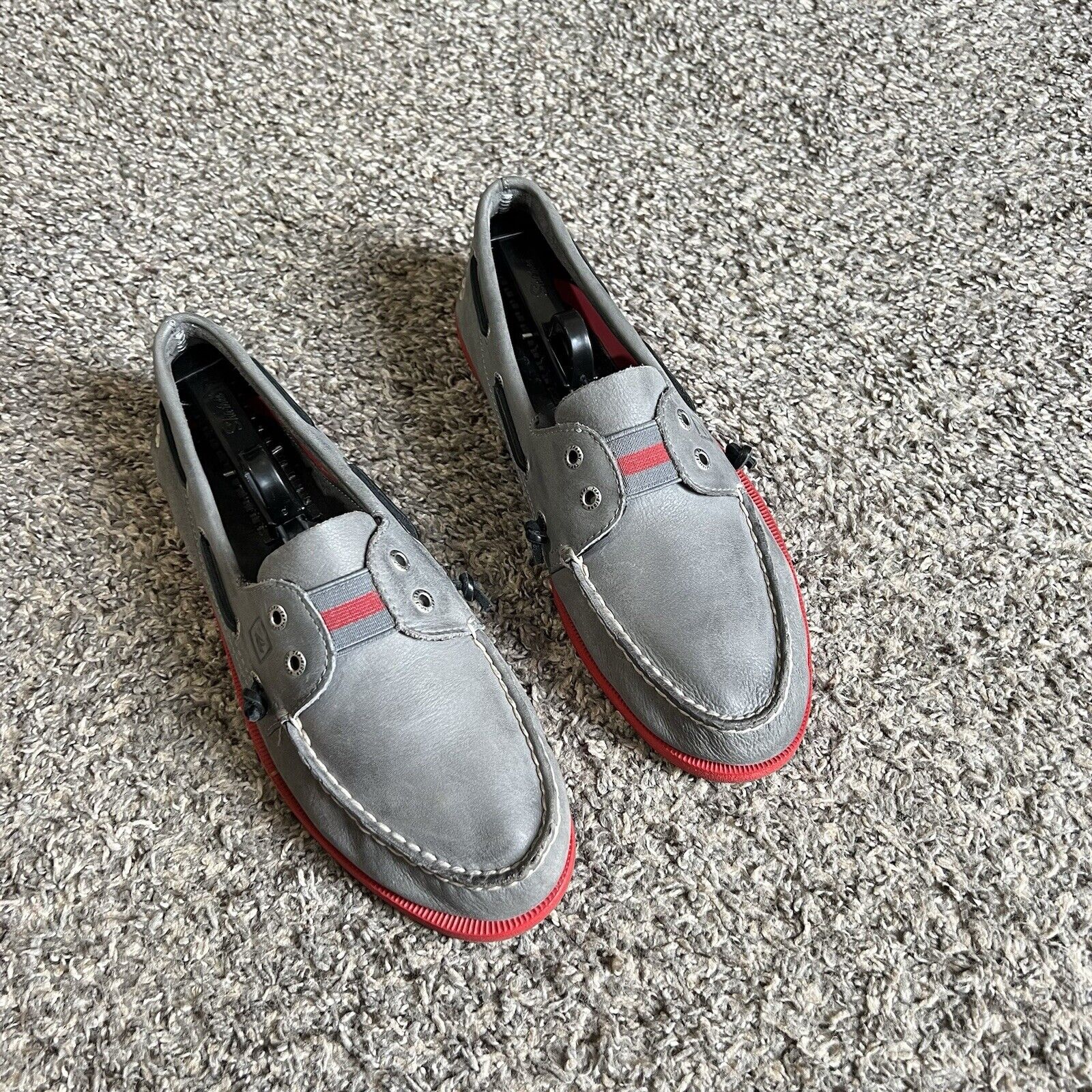 Sperry Top-Sider A/O Gore 2-Eye Boat Shoes Mens Size 10.5 M Slip On Gray Red