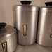 Kromex Aluminum Canisters Set of 4 Coffee Tea Sugar Flour MCM Retro