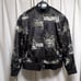 H&M Black Varsity Jacket with Landscape Print, Reversible
