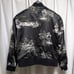 H&M Black Varsity Jacket with Landscape Print, Reversible