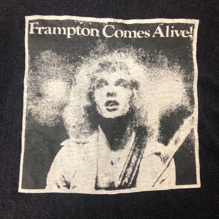 Vintage Peter Frampton Comes Alive Single Stitch Spruce T Shirt Black Small Rare