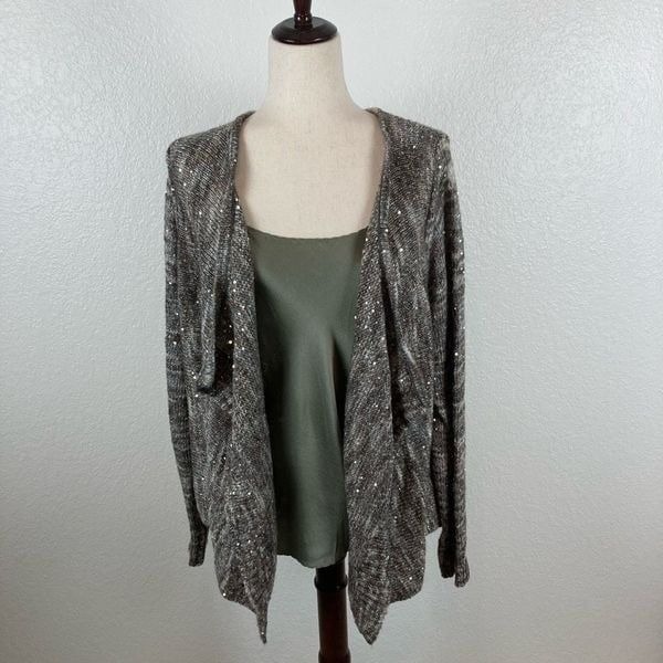 Lane Bryant sequin multi marled knit open cardigan sweater women’s 18/20 NEW