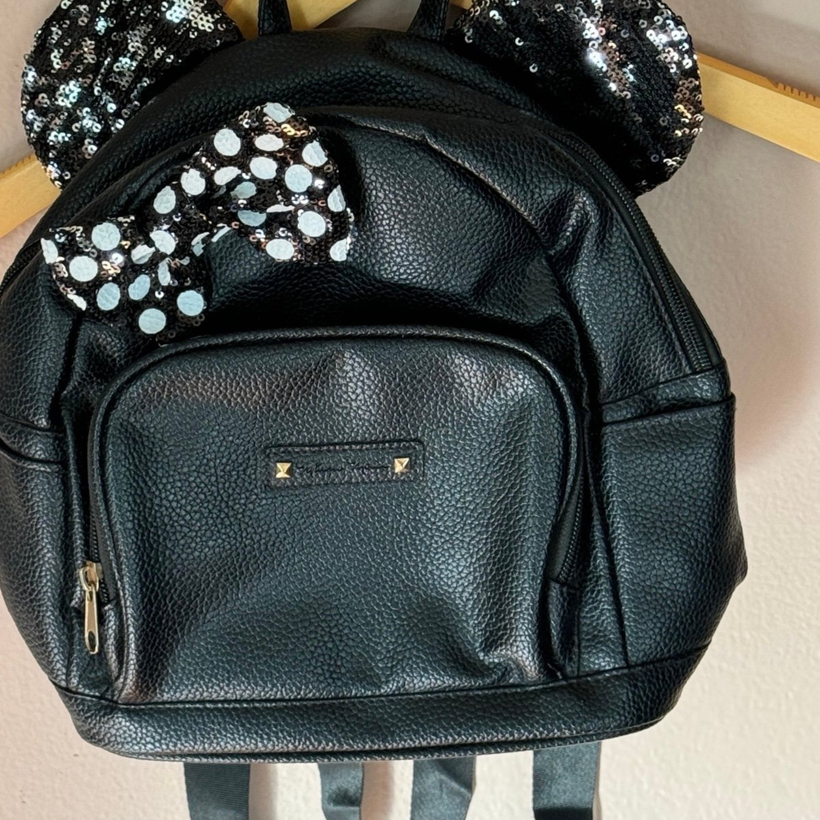 Disney Minnie Mouse Black/Colorful Sequin Loungefly Mini Backpack