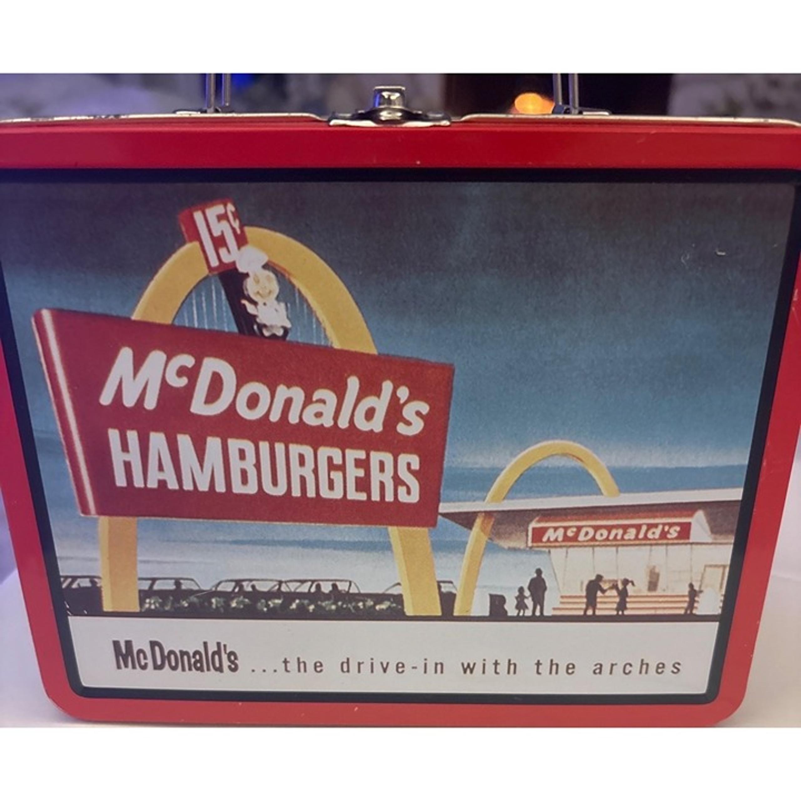 Vintage McDonalds Metal Lunchbox With Retro Drive-In Design & Golden Arches