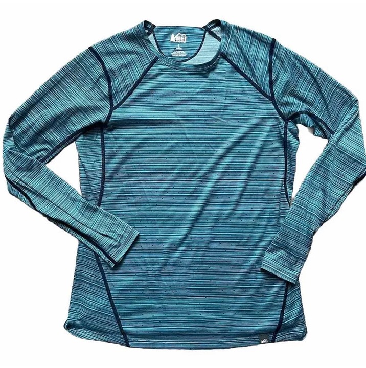 Vintage Womens REI Long Sleeve Blue Shirt Size Large