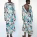ZARA SATIN EFFECT PRINT DRESS ONLY ONE