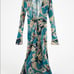 ZARA SATIN EFFECT PRINT DRESS ONLY ONE