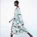 ZARA SATIN EFFECT PRINT DRESS ONLY ONE