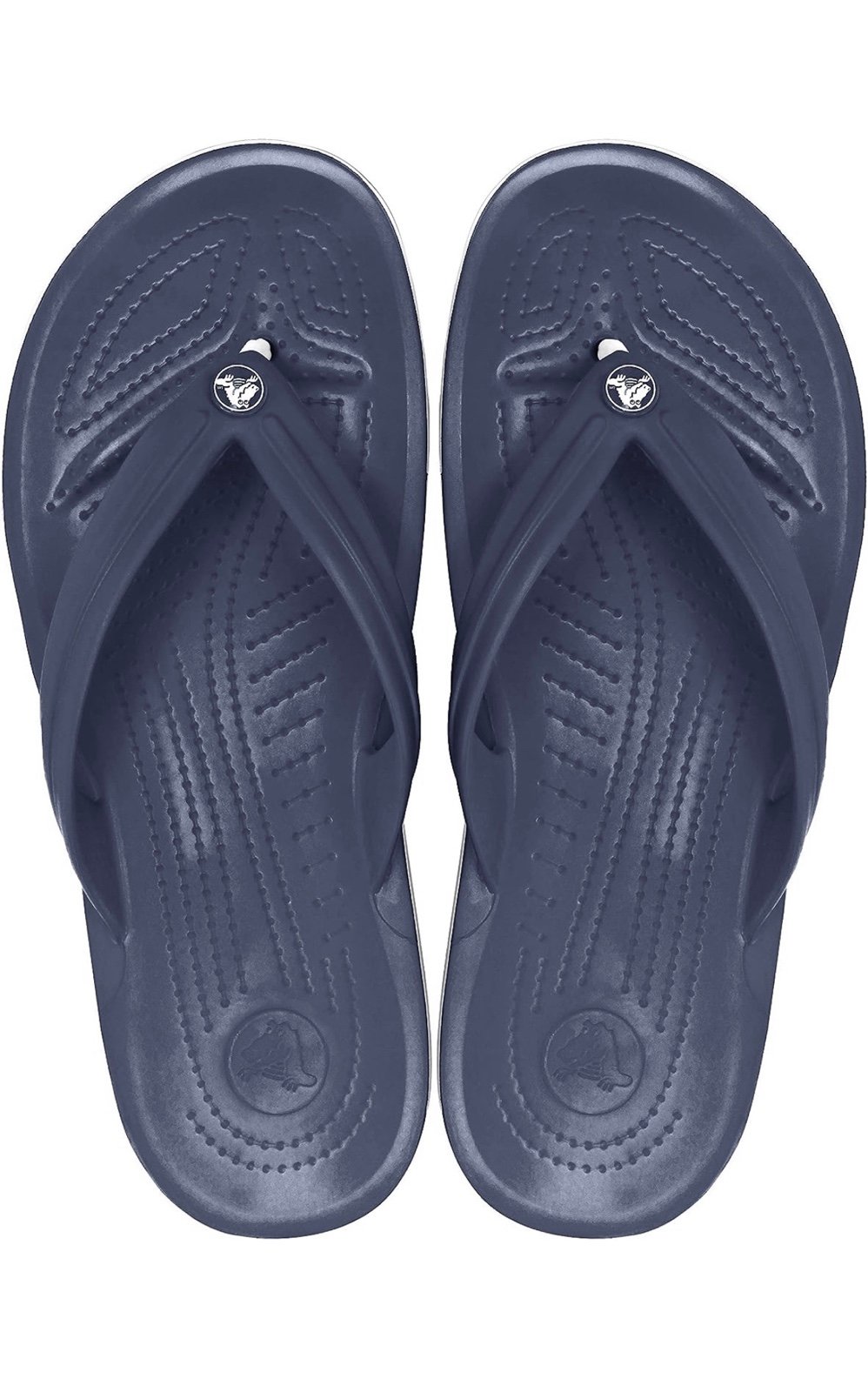 NWT Crocs Unisex Crocband Flip Flops, Bleu Marine Navy, 12 Men/14 Women Slides