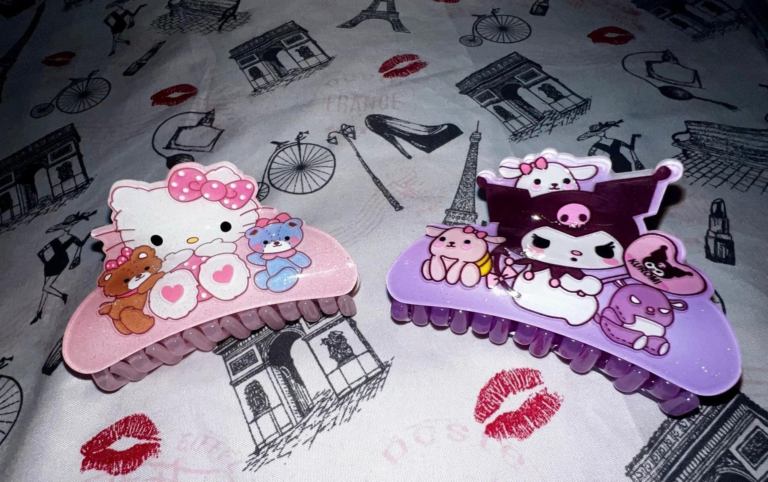 New Sanrio HELLO KITTY friend KUROMI - Hair clip claw Kawaii Japanese anime lot