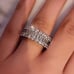 NEW 18K Gold Baguette Round Diamond Ring