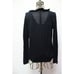Sezane Kim Black Ruffle Wool V Neck Sweater Jumper Size Medium