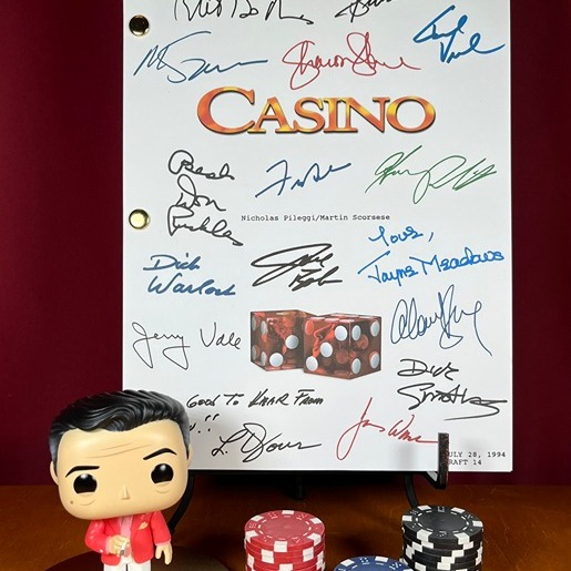Casino Script Signed- Autograph Reprints- Mafia- Martin Scorsese