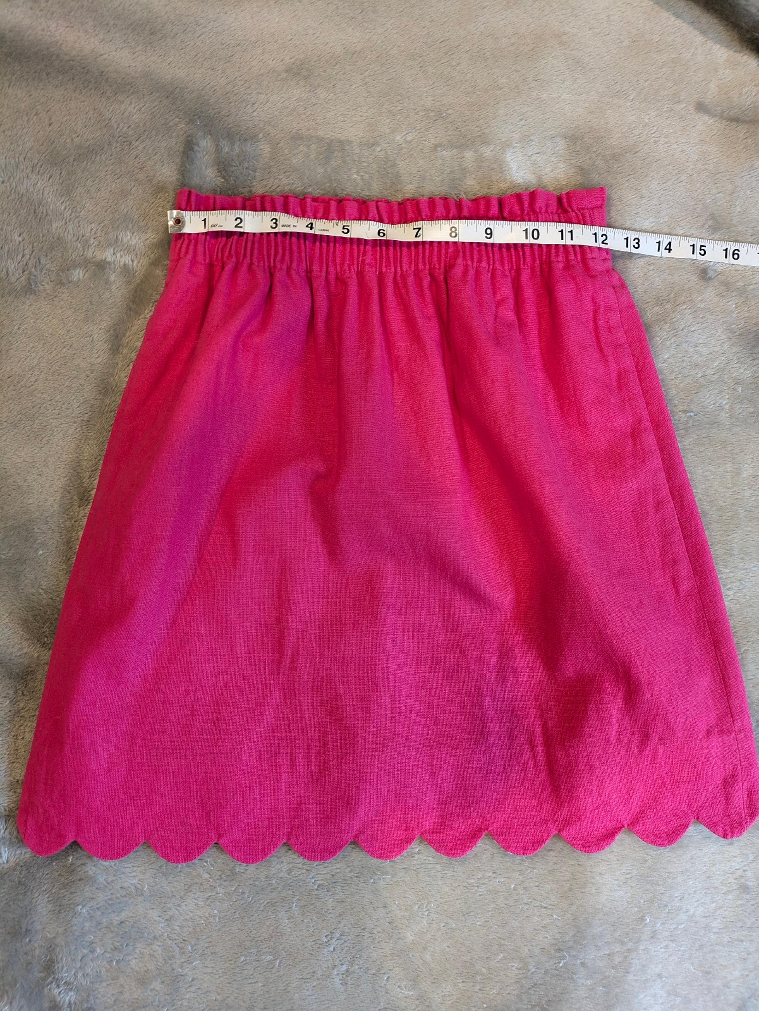 J.Crew Scalloped Hem Mini Skirt - Fuchsia Pink - Size 00