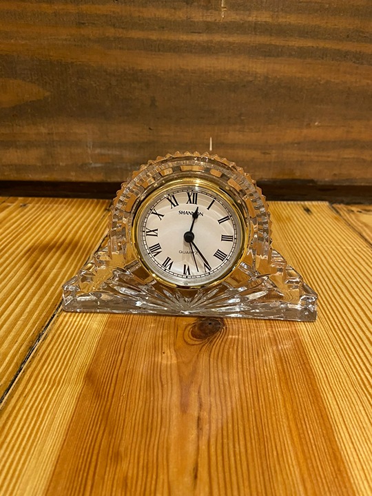 Vintage Shannon Crystal Mantle Clock